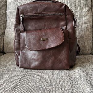 Brown Leather Backpack